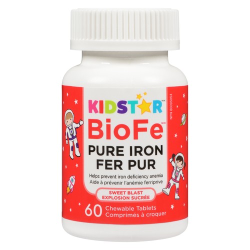 BioFe Pure Iron Chewable Tablets Sweet Blast 60 Count