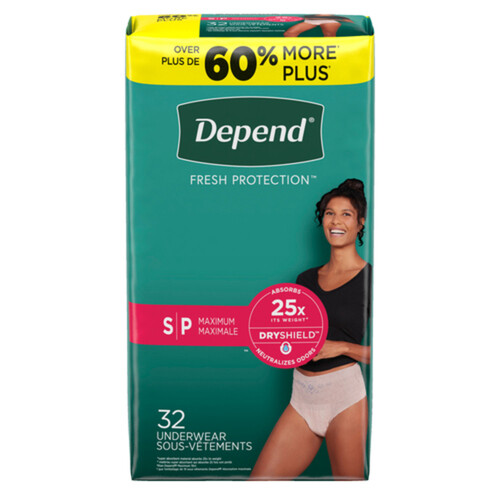 Depend Womens Underwear Carton of 4