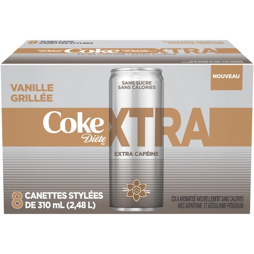 Coca-Cola Diet Coke Soft Drink Xtra Toasted Vanilla Cans 8 x 310 ml