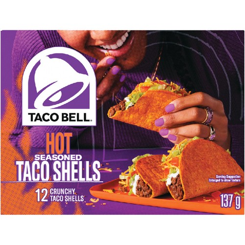 Taco Bell Taco Shells Crunchy Hot Seasoned Flavor 137 g
