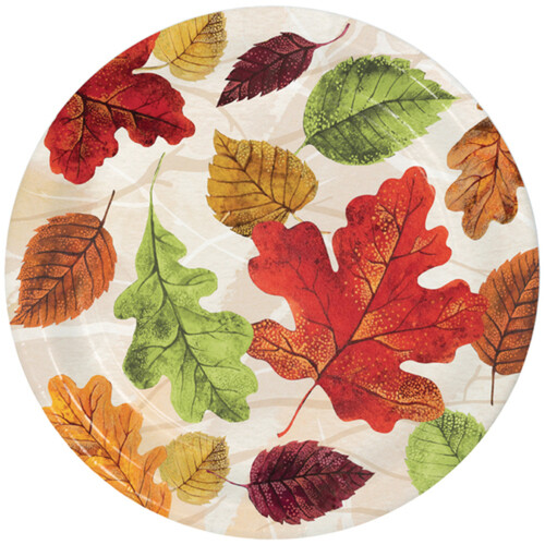 Luxe Leaves Dinner Plate 9-Inch 8 Pack