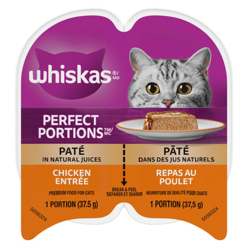 Whiskas Perfect Portions Adult Wet Cat Food Chicken Paté 75 g