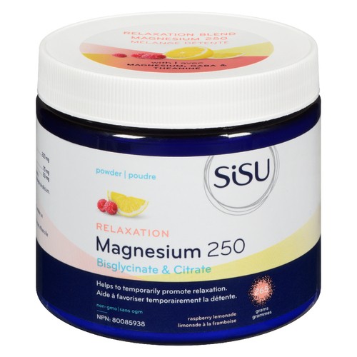 Sisu Powder Magnesium 250 Relaxation Blend Raspberry Lemonade 265 g