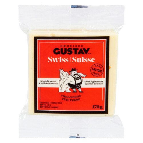 Monsieur Gustav Swiss Lactose-Free Firm Cheese 170 g