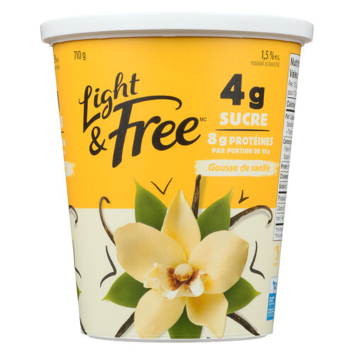 Light & Free 1.5% Yogurt Vanilla Bean and Apple Flavour 710 g