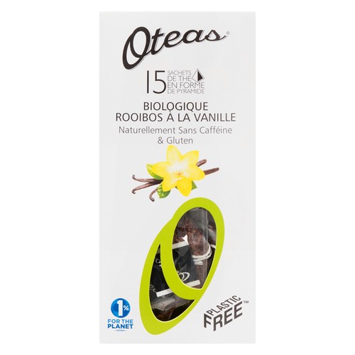 Oteas Organic Rooibos Tea Vanilla 15 Tea Bags