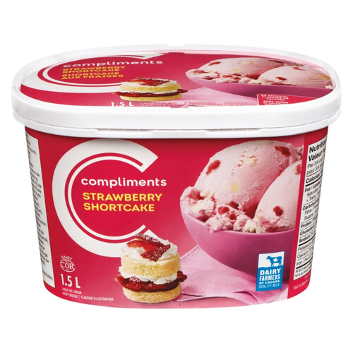 Compliments Ice Cream Strawberry Shortcake 1.5 L