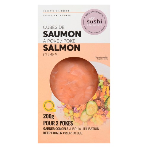 Sushi à la maison Frozen Poke Salmon Cubes 200 g