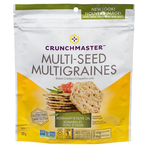 Crunch Master Gluten-Free Crackers Multi-Seed Rosemary & Olive Oil 128 g