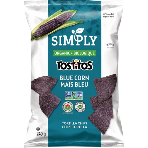 Simply Organic Tortilla Chips Tostitos Blue Corn 240 g