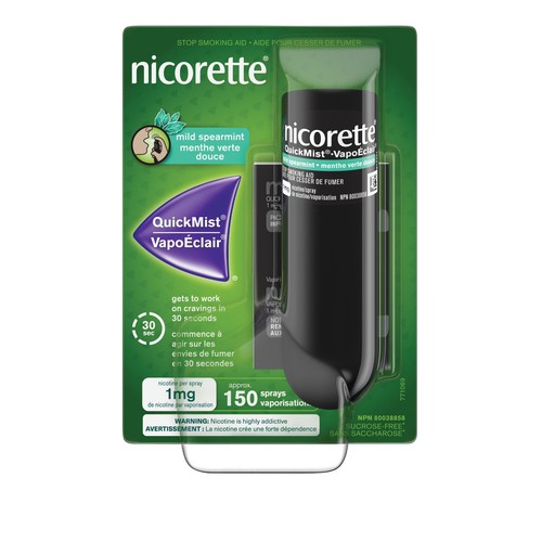Nicorette Nicotine QuickMist Spray 1 mg Mild Spearmint 150 Sprays