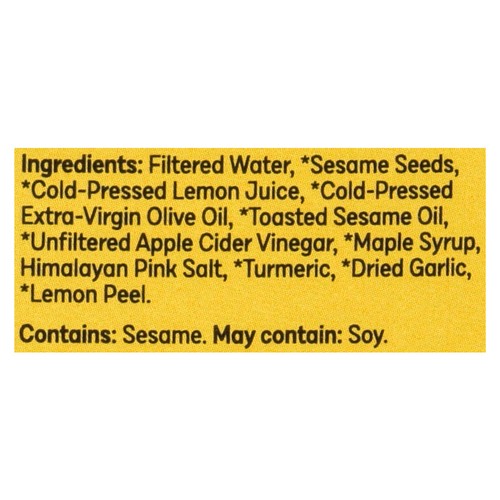 Bio Raw Plant Based Salad Dressing & Marinade Lemon Tahini 250 ml