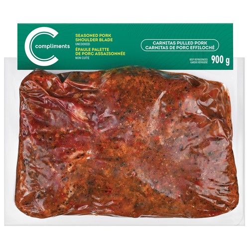 Compliments Seasoned Pulled Pork Carnitas 900 g