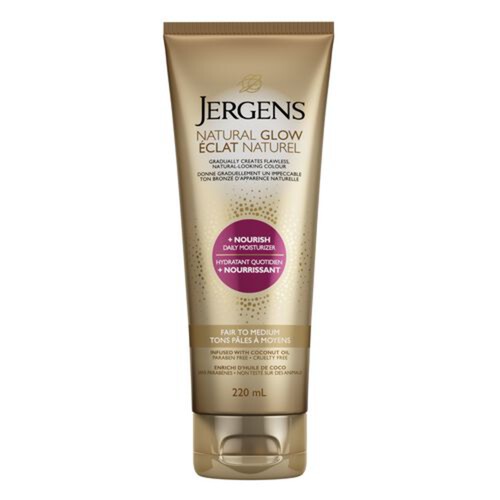 Jergens Natural Glow + Nourish Daily  Fair To Medium Tinted Moisturizer 220 mL