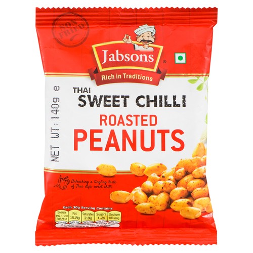Jabsons Peanuts Thai Sweet Chilli Roasted 140 g