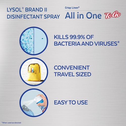 Lysol All in One Clean Linen Disinfectant Spray 28 g