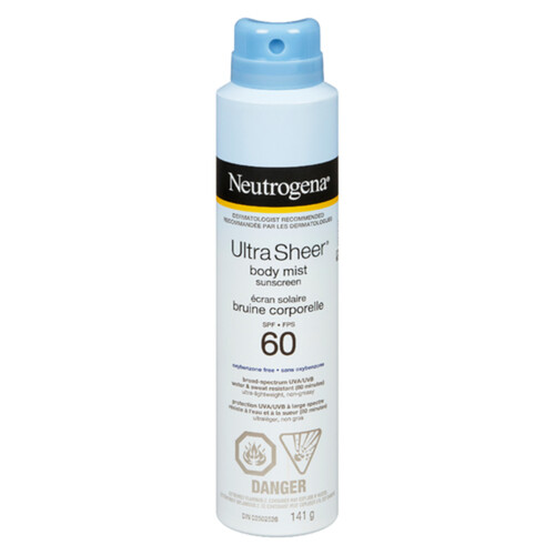 Neutrogena Ultra Sheer Spray Sunscreen SPF60 141 g