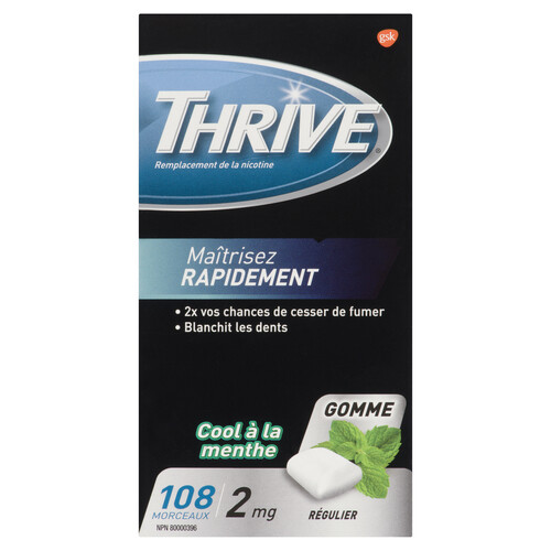 Thrive 2 mg Nicotine Gum Mint 108 EA
