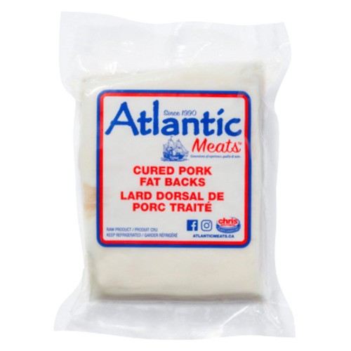 Atlantic Meats Cured Pork Fat Backs