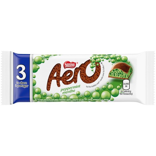 Nestlé Aero Chocolate Bars Peppermint Mega Size 3 In 1 Pack 63 g