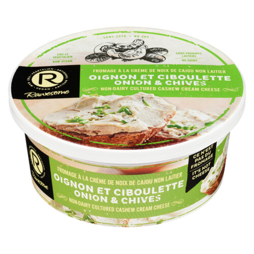 Rawesome Non Dairy Cream Cheese Onion & Chives 227 g