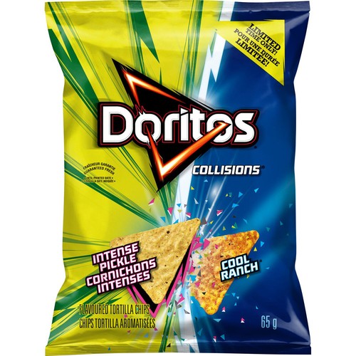 Doritos Collisions Tortilla Chips Intense Pickle and Cool Ranch Flavoured 65 g