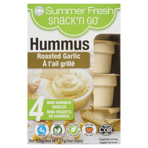 Summer Fresh Vegan Hummus Roasted Garlic Mini 228 g