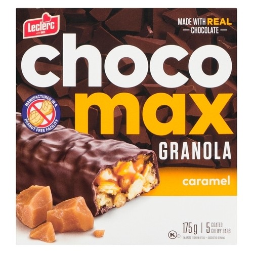 Leclerc Chocomax Nut Free Granola Bars Caramel 175 g