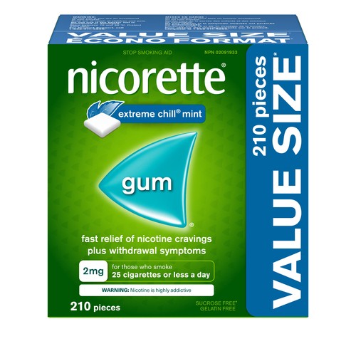 Nicorette Nicotine Gum Extreme Chill 2 mg 210 Pieces