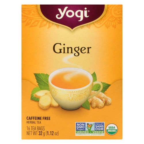 Yogi Caffeine-Free Herbal Tea Ginger 16 Tea Bags 