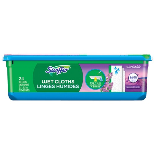 Swiffer Disposable Wet Cloths Lavender 24 Count