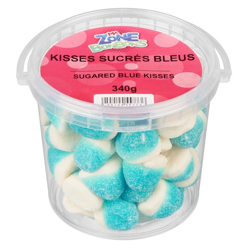 Les Aliments Johnvince ZB Candy Sugared Blue Kisses 340 g