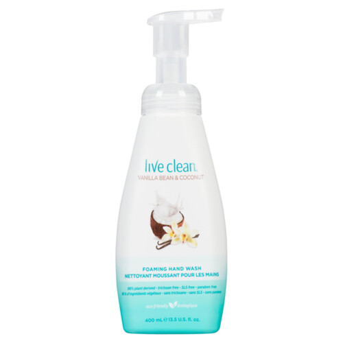 Live Clean Foaming Hand Soap Vanilla Coconut 400 ml