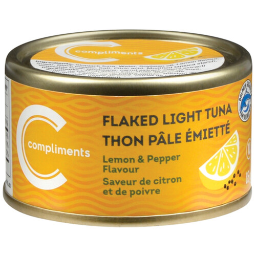 Compliments Flaked Light Tuna Lemon & Pepper 85 g