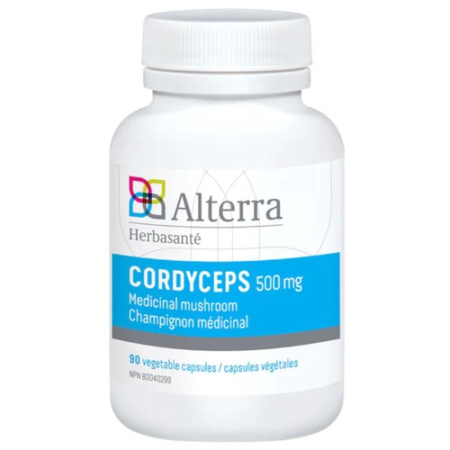 Alterra Herbasanté Medicinal Mushroom Cordyceps Vegetable Capsules 90 Count
