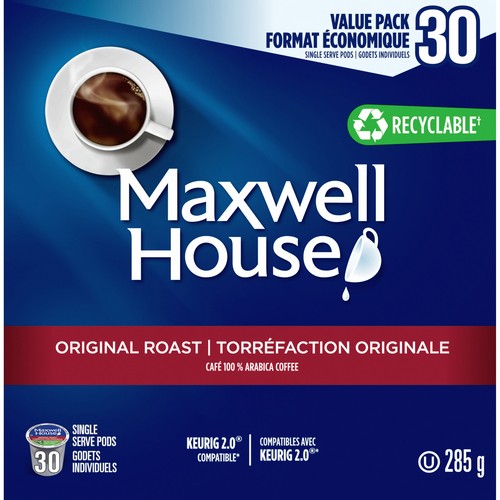 Maxwell House Original Roast Coffee Keurig K-Cup Pods 285 g 30 Pods
