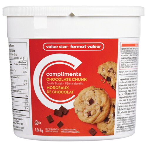 Compliments Cookie Dough Chocolate Chunk 1.36 kg
