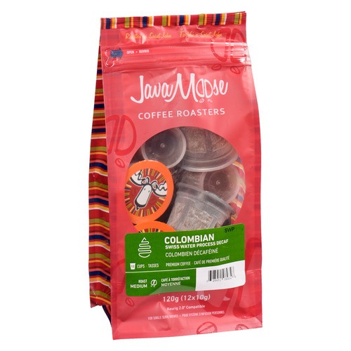Java Moose Coffee Pods Decaf 12 K-Cups 120 g