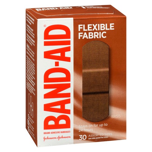 Band-Aid Bandages Flex Fabric BR55 Assorted Sizes 30 EA