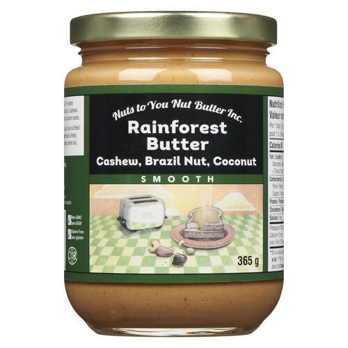 Nuts To You Butter Rainforest Cashew Brazil Nut Coconut 365 g