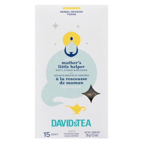 DAVIDsTEA Organic Herbal Tea Mother's Little Helper 15 Sachets