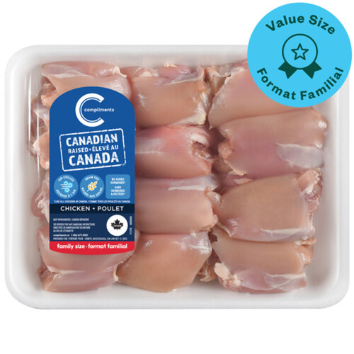 Compliments Chicken Thighs Boneless Skinless Value Size 