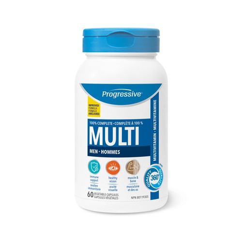 Progressive Multivitamins For Adult Men 60 Vegetable Capsules
