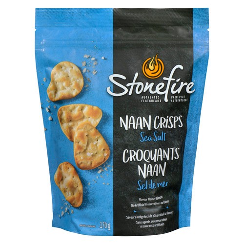 Stonefire Naan Crisps Crackers Sea Salt 170 g