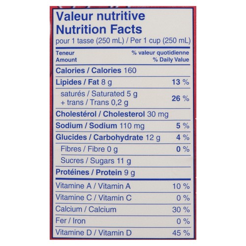 Québon 3.25% Milk Homogenized 2 L