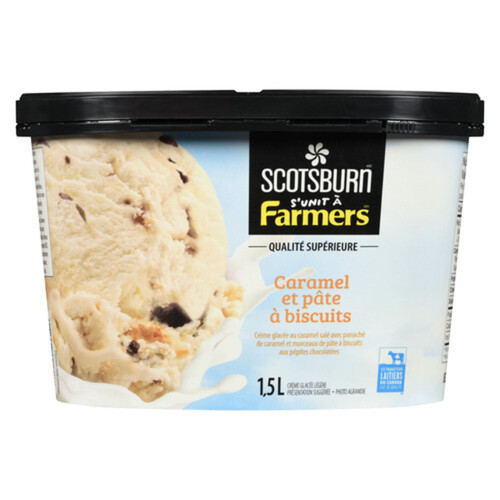 Scotsburn Joins Farmers Ice Cream Caramel & Cookie Dough 1.5 L