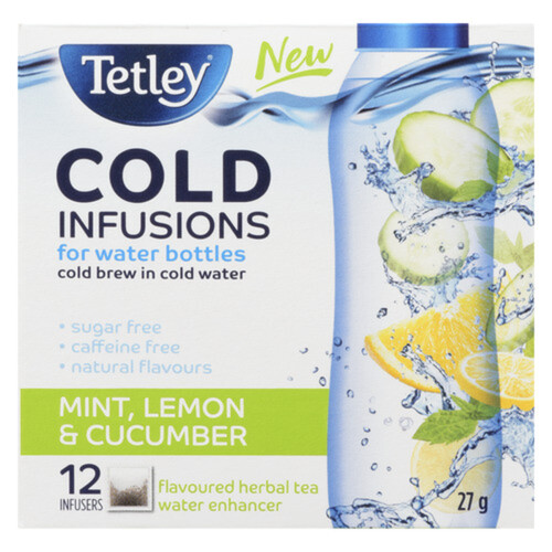 Tetley Cold Infusions Mint Lemon & Cucumber 12 Infusers