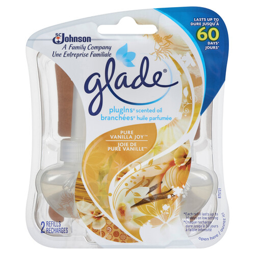 Glade Plug-In Scented Oil Air Freshener Pure Vanilla Joy 2 Refills