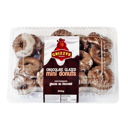 Grizzys Mini Donut Chocolate Glazed 300 g (frozen)