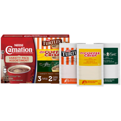 Nestlé Carnation Hot Chocolate Mix Variety Pack 7 x 25 g